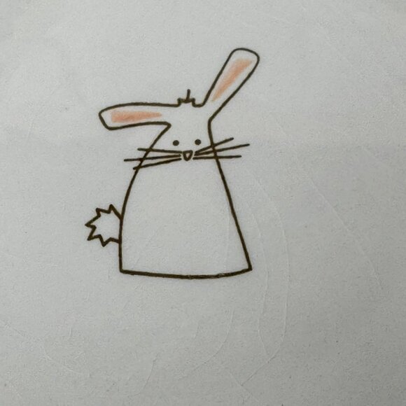 3 Tag Easter Ceramic Plates With Bunny Design & Polka Dot Accents 6.5" - Picture 2 of 9